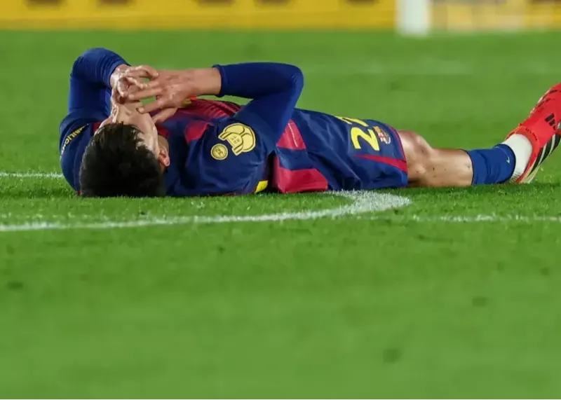 مچ پای ستاره بارسلونا پیچ خورد