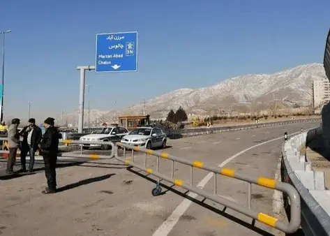 جاده چالوس یکطرفه شد