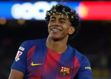 حرکت عجیب یامال: شادی گل قبل از گل! (عکس)