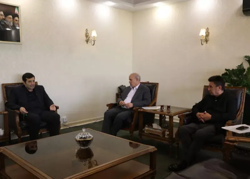 قلعه‌نویی و تاج در دفتر وزیر (عکس)