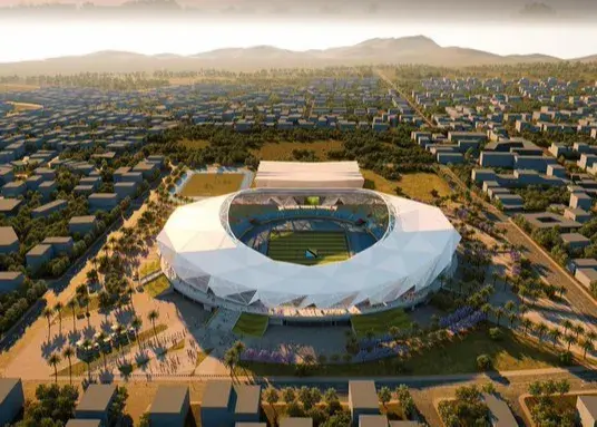 زیباترین ورزشگاه شاخ آفریقا در آستانه تکمیل! (عکس)