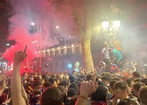جشن سنتی قهرمانی بارسلونا خراب شد