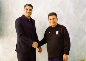 مدیرعامل پرسپولیس پشت تیم‌ملی در آمد(عکس)