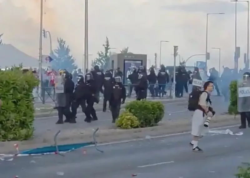 جنگ شهری در مادرید: درگیری با سیاه‌پوشان اتلتیکو