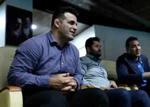 قهرمان کشتی المپیک در تمرین تیم ملی والیبال!