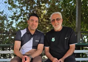 دو اسطوره پاس مهمان تمرین پیشکسوتان