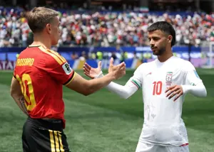 صمیمیت غیرمنتظره مهدی قایدی و ستاره بلژیک! (عکس)