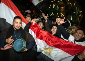 شادی تاریخی در مصر و فلسطین پس از برد بزرگ