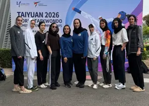 دختران تکواندوی ایران وارد می شوند
