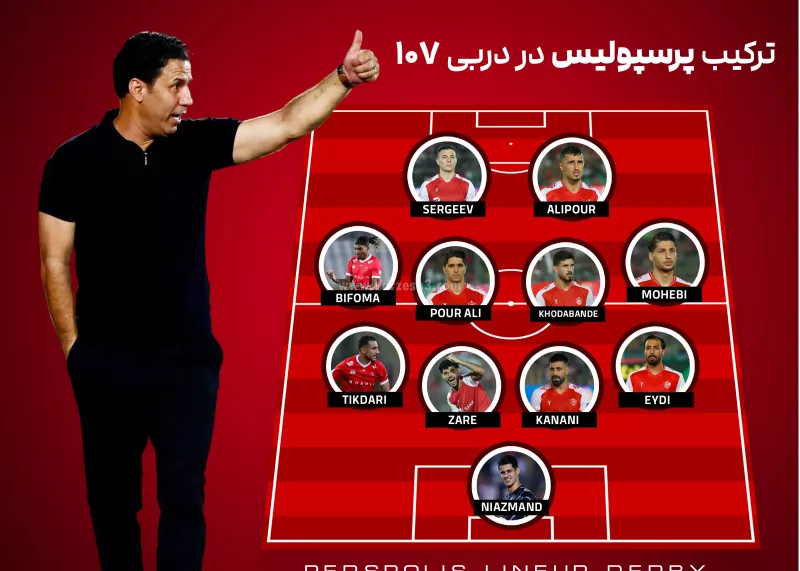 ترکیب پرسپولیس برای دربی اعلام شد