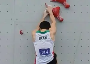 صعود علیپور به فینال چالش جهانی سنگنوردی شانگهای