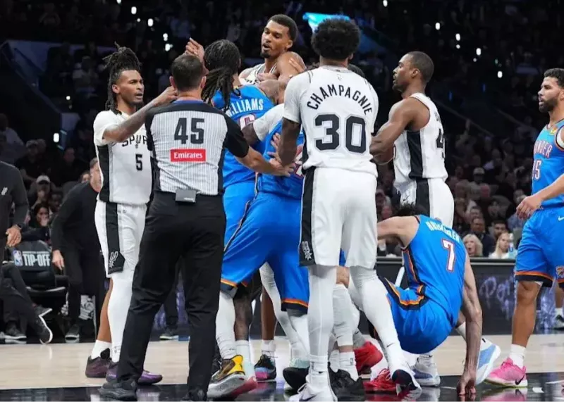 کتککاری NBA و کتم خوردن غول تاندرز ترند شد !